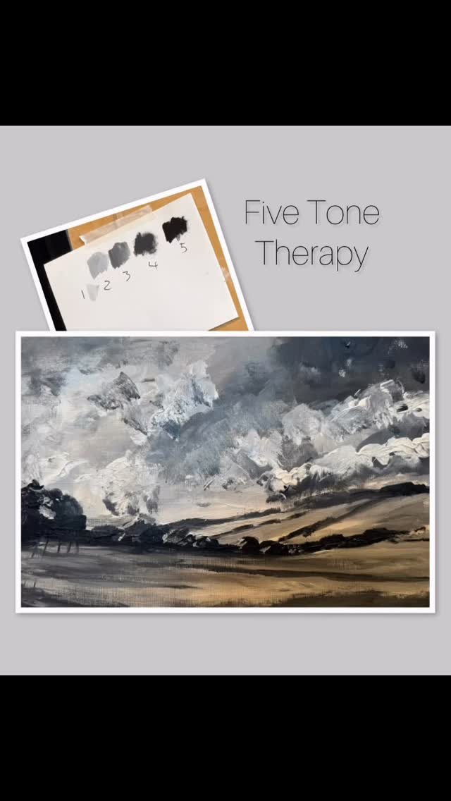 5-Tone Therapy 🎨 Landscapes, one tone at a time. 5 shades, not 40, and loving the process. 

Big thanks to the lesson that taught me to see value differently — exploring depth and subtlety in greyscale.  Can’t wait to try it again with my favourite teal!

#GreyscaleArt#LandscapePainting#MonochromeArt#valuestudy#monochromaticart