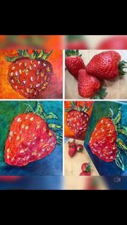 Irresistible - strawberries and Wimbledon, Wimbledon and strawberries! 
🍓🎾🍓
Whether you celebrate the strawberries or the tennis - or both - here’s some strawberry summer fun on canvas. 
🍓🎾🍓
Adding a little sweetness, love and heart shaped beauty with two luscious strawbs from my fun side-hustle of arty fruits (and a veg or two) to enliven the kitchen or anywhere really… 
🍓🎾🍓
20cm sq on deep edge canvas for you to hang, prop or tilt on a nifty easel…

#strawberries#strawberrypicking🍓#strawberryicecream#bucksartweeksofficial#easelpainting#easelart#paintfruit#kitchenart#texturedartwork