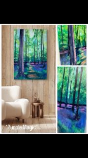 For real! 💙

These woods have been extraordinary this year. Whether early morning or late afternoon - when the bluebells quiver and young beech leaves glow purple and lime … 

I’m smitten - couldn’t not paint another and another… 

This painting … ‘Purple Magic in the Twilight Wood’ 50x76 (DM or check website) 

#bluebellwoods#woodlandlight #landscapepainting# bucksartweeksofficial#nationaltrust